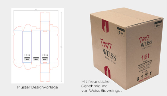 DPD Weinkarton mit Kundenbranding vom Weingut Weiss