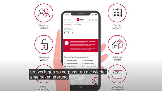 Umverfügungsoptionen myDPD App