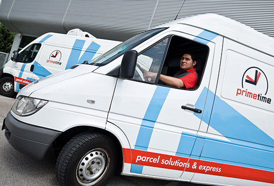 Fahrer in einem primetime Transporter