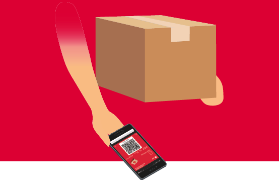 Smart Guide - Mobiler Paketschein mit QR-Code auf dem Smartphone