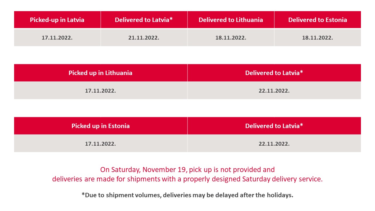 Working hours November 2022