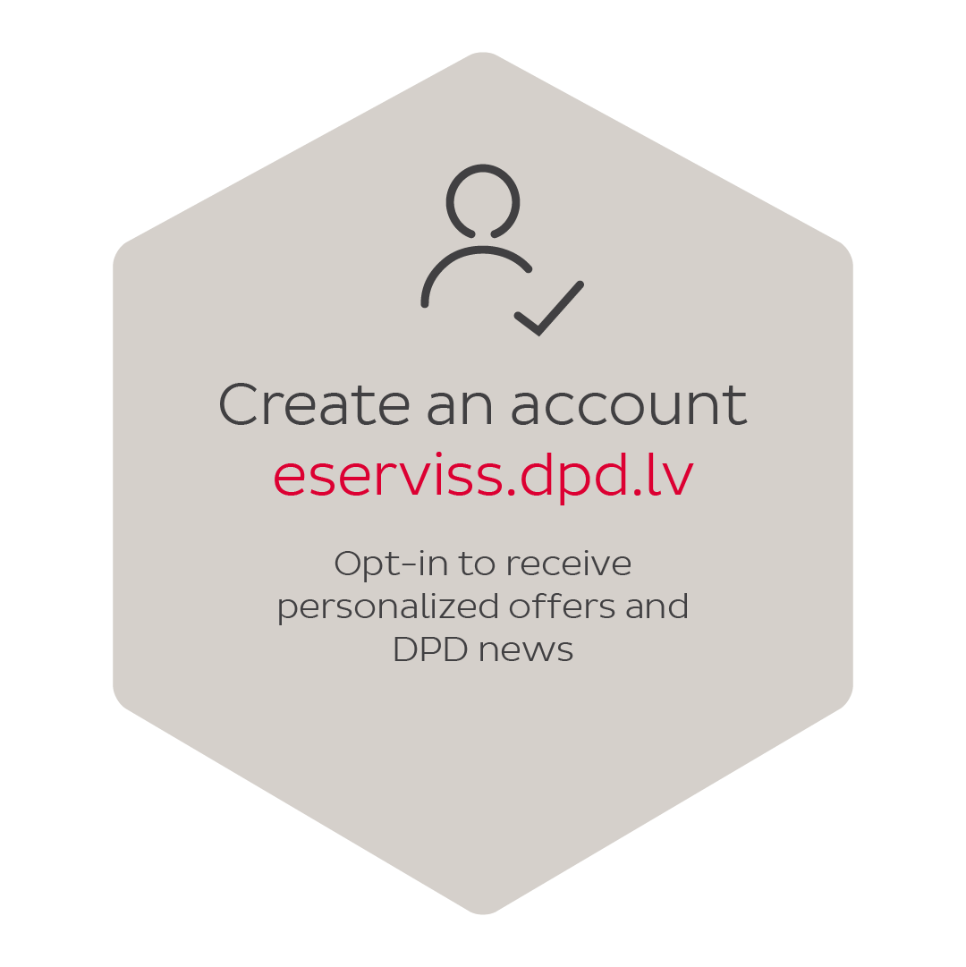 Create an account eserviss.dpd.lv