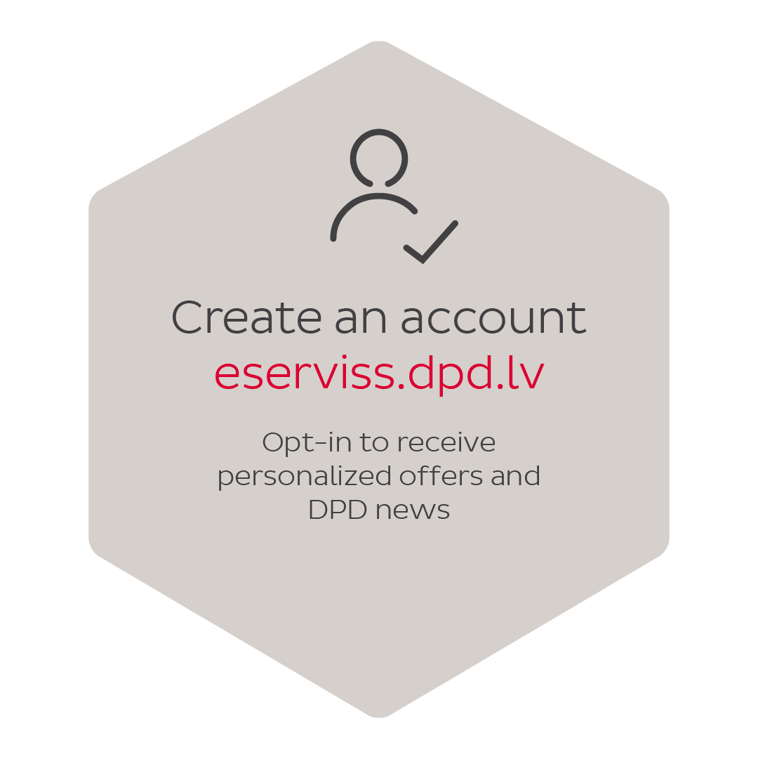 Create an account eserviss.dpd.lv