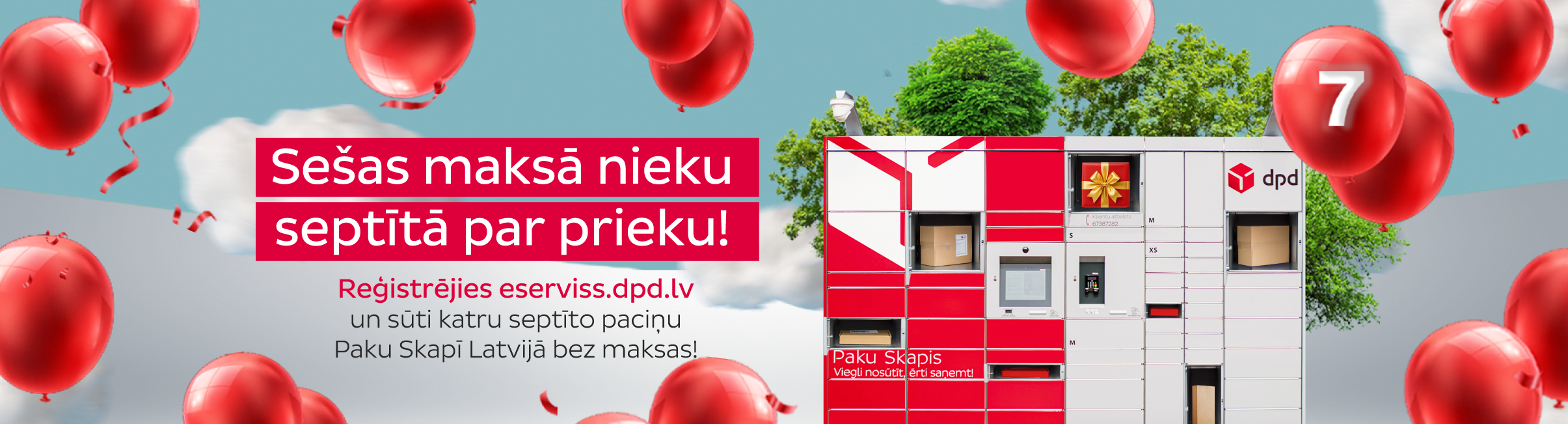 Katrs 7. sūtījums bez maksas ar DPD lojalitātes programmu