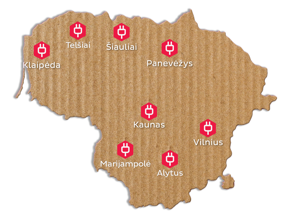 elekromobiliu zemelapis