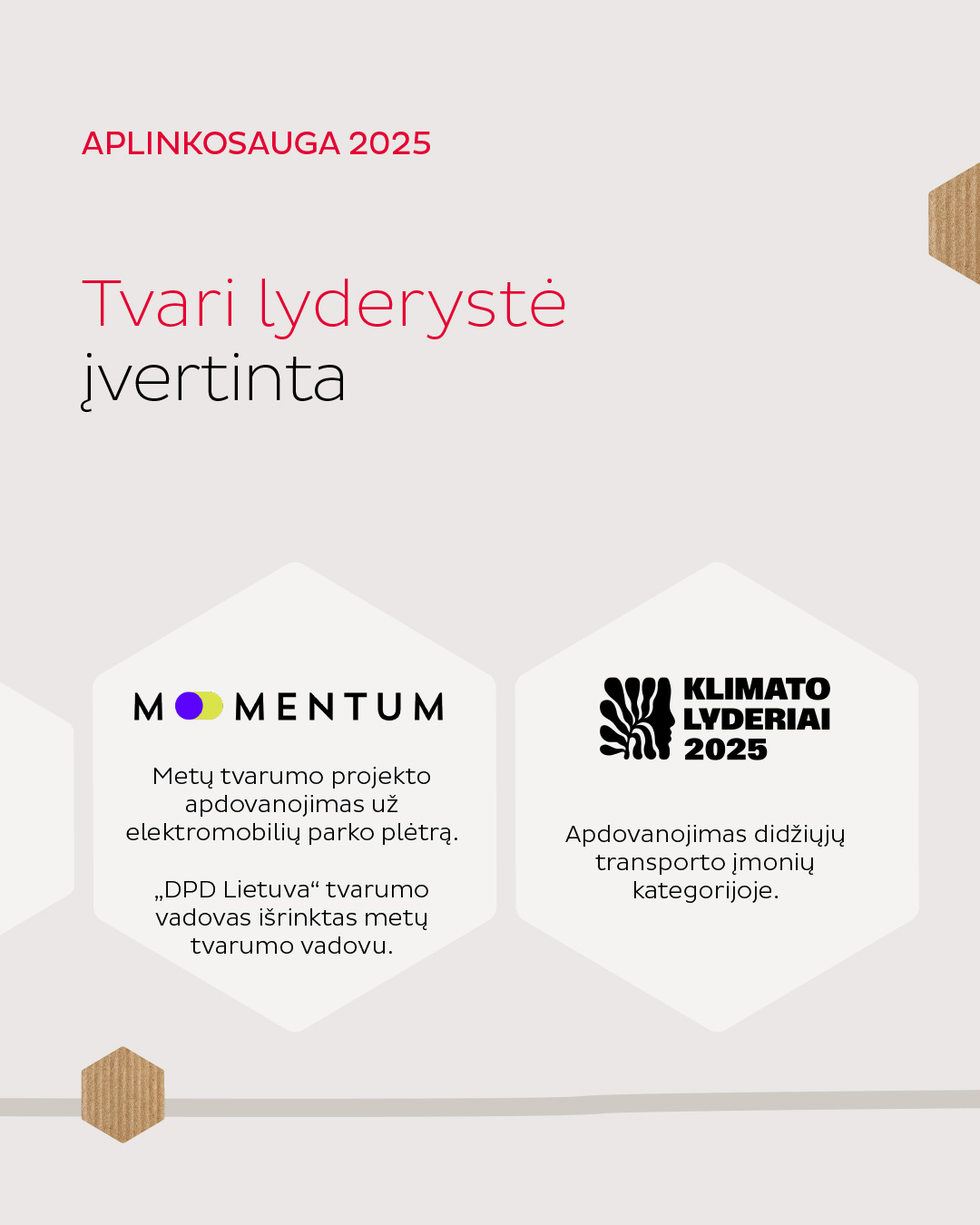 dpd tvarumo progresas