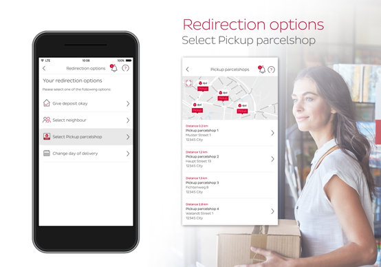 Empfangen DPD App Pickup Paketshop wählen