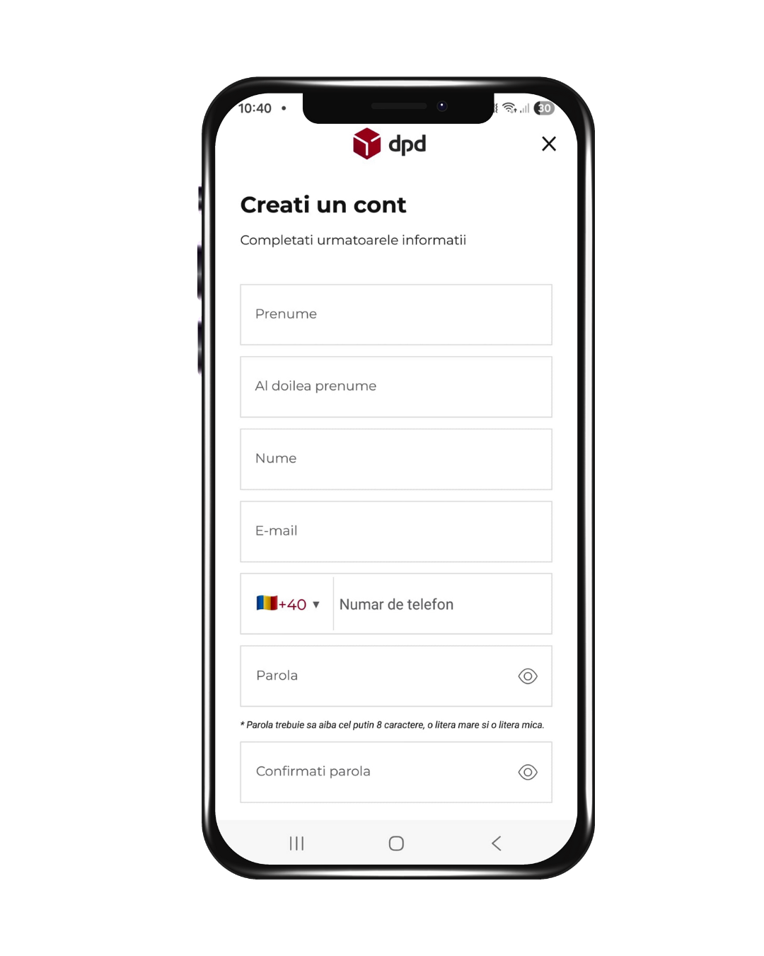 Completare campuri solicitate