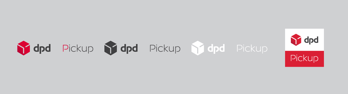 Logo DPD Pickup różne wersje