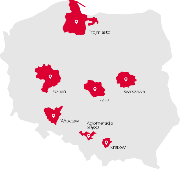 Mapa zasięgu DPD Food