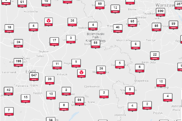 DPD News - największa sieć - mapa punktów