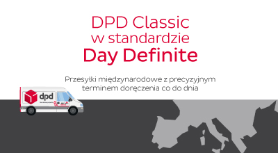 DPD Classic: międzynarodowe przesyłki z doręczeniem w określonym dniu. Samochód DPD.
