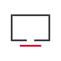 Ikonka monitora z czerwoną podstawką