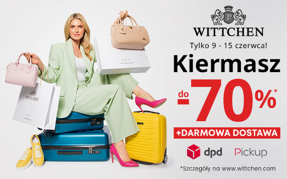 Wittchen Banner Slider Strefa Promocj DPD Kobieta z torebkami i zakupami z prawej automat DPD Pickup