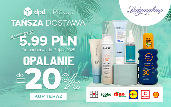 Beauty Company banner Strefa Promocji DPD - Kosmetyki na jasnozielonym tle 