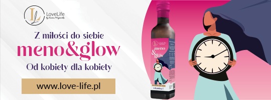 LoveLife banner pod rotatorem DPD Rysunkowa kobieta trzyma zegar obok butelka