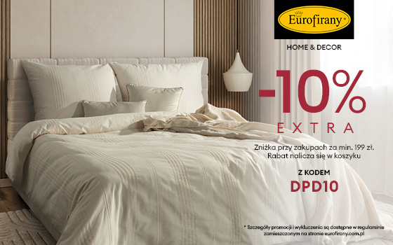 Eurofirany Banner Sterfa Promocji DPD Pościelone łóżko w sypialni