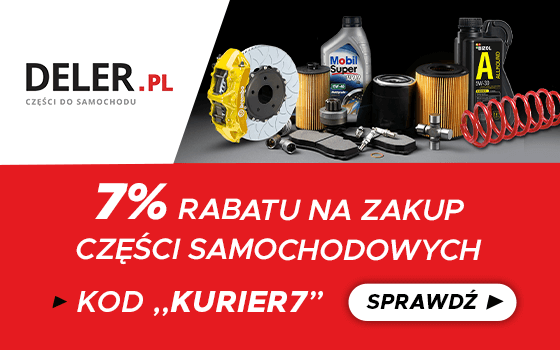 Deler.PL Banner Strefa Promocji DPD 7% rabatu na zakup części samochodowych kod KURIER7 sprawdź