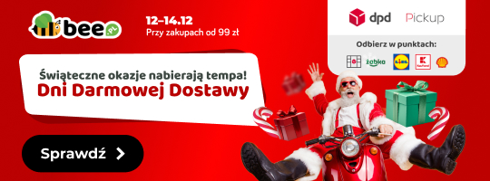 Bee.pl banner Swiąteczne okazje dni darmowej dostawy 12-14.12 od 99 zł DPD Pickup