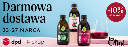Darmowa Dostawa DPD Pickup 23-27 Marca -10% Olini