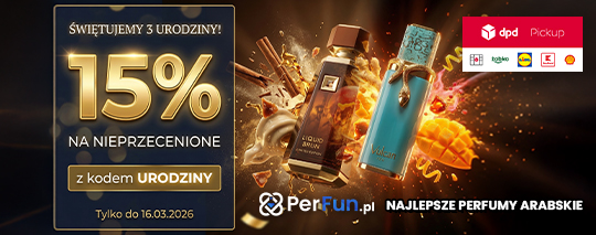 Perfun.pl najlepsze perfumy arabskie! Świętujemy 3 urodziny 15% na nieprzecenione z kodem URODZINY