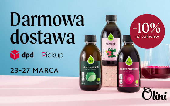 Darmowa Dostawa DPD Pickup 23-27 Marca -10% Olini