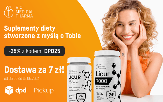 Bio Medical Pharma Suplementy Diety stworzone z myślą o Tobie -25% z kodem DPD25 Dostawa za 7zł