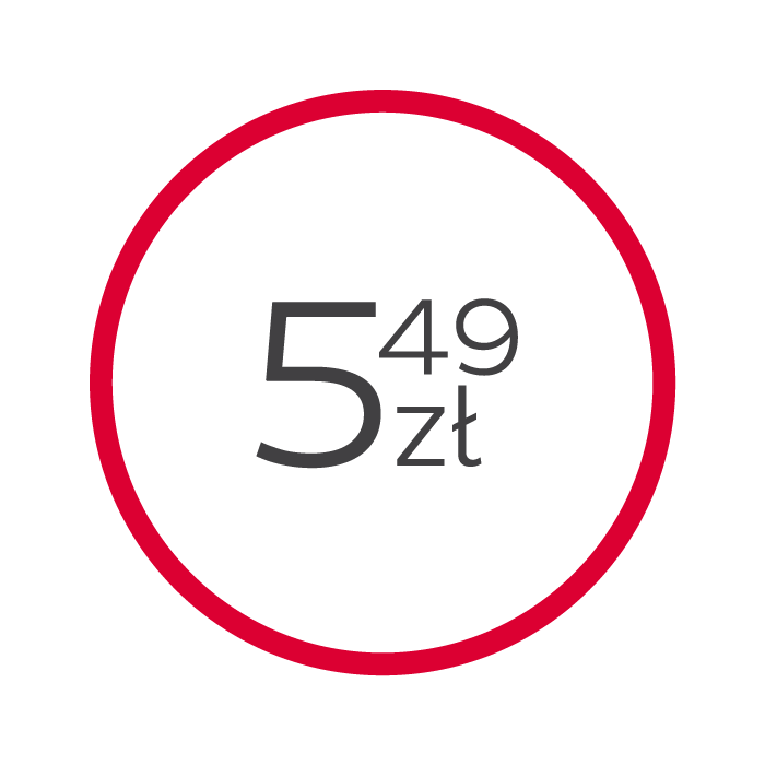 5,49 zł w czerwonym kółku