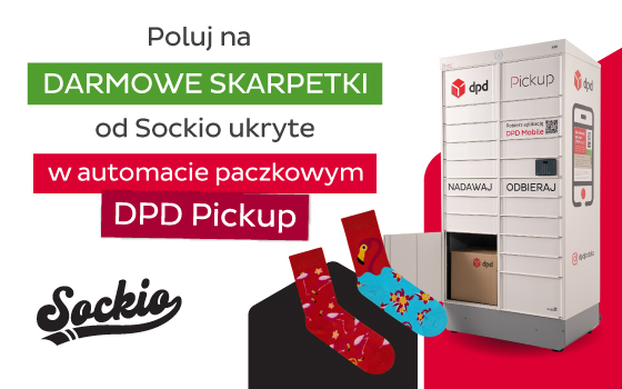Poluj na darmowe skarpetki od Sockio ukryte w automacie paczkowym DPD Pickup