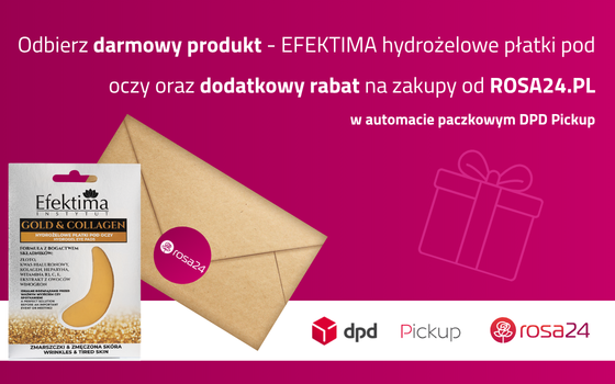 Odbierz darmowy produkt - EFEKTIMA hydrożelowe płatki pod oczy oraz darmowy rabat na zakupy Rosa24