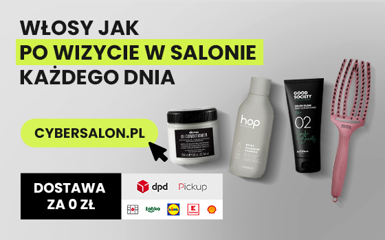 Produkty do pielęgnacji włosów i hasło: Włosy jak po wizycie w salonie każdego dnia – dostawa za 0 zł na CyberSalon.pl