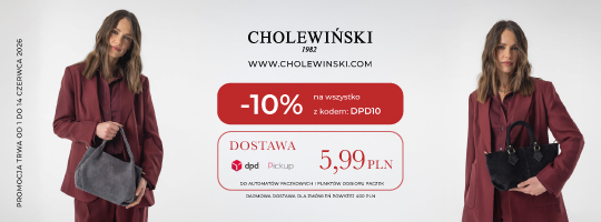 Cholewiński 1982: -10% na wszystko z kodem DPD10, dostawa DPD Pickup 5,99 PLN, promocja 1–14 czerwca
