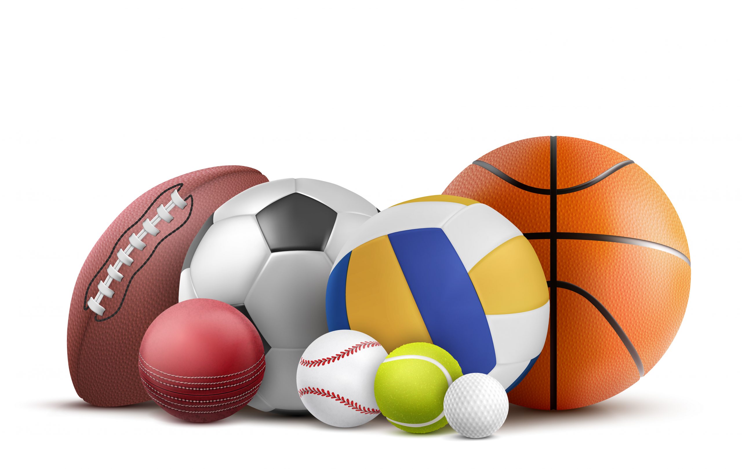 Balls for soccer, rugby, baseball and other sports