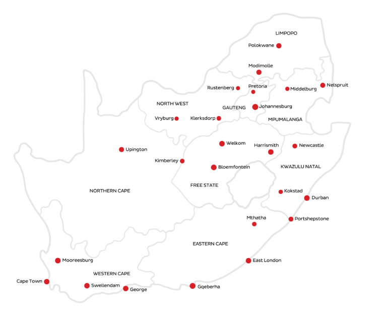 DPD SA Branches Map