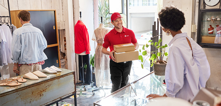 Paket wird geliefert