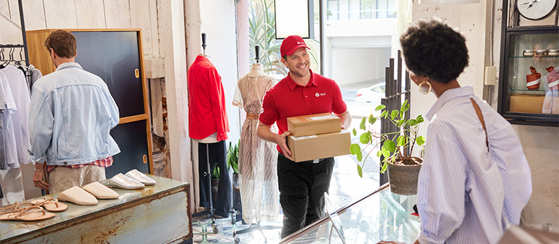 Paket wird geliefert