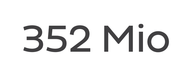 352 Mio. Pakete jährlich