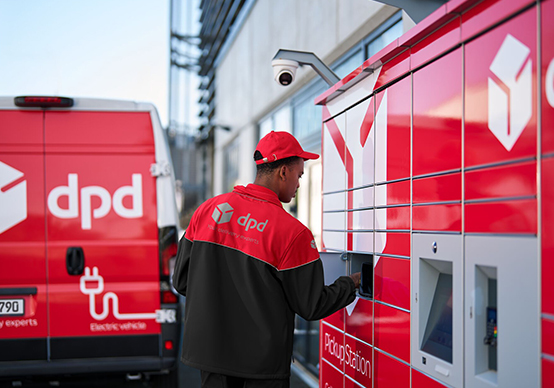 DE: Empfänger nutzt eine DPD Paketstation für die flexible Paketabholung